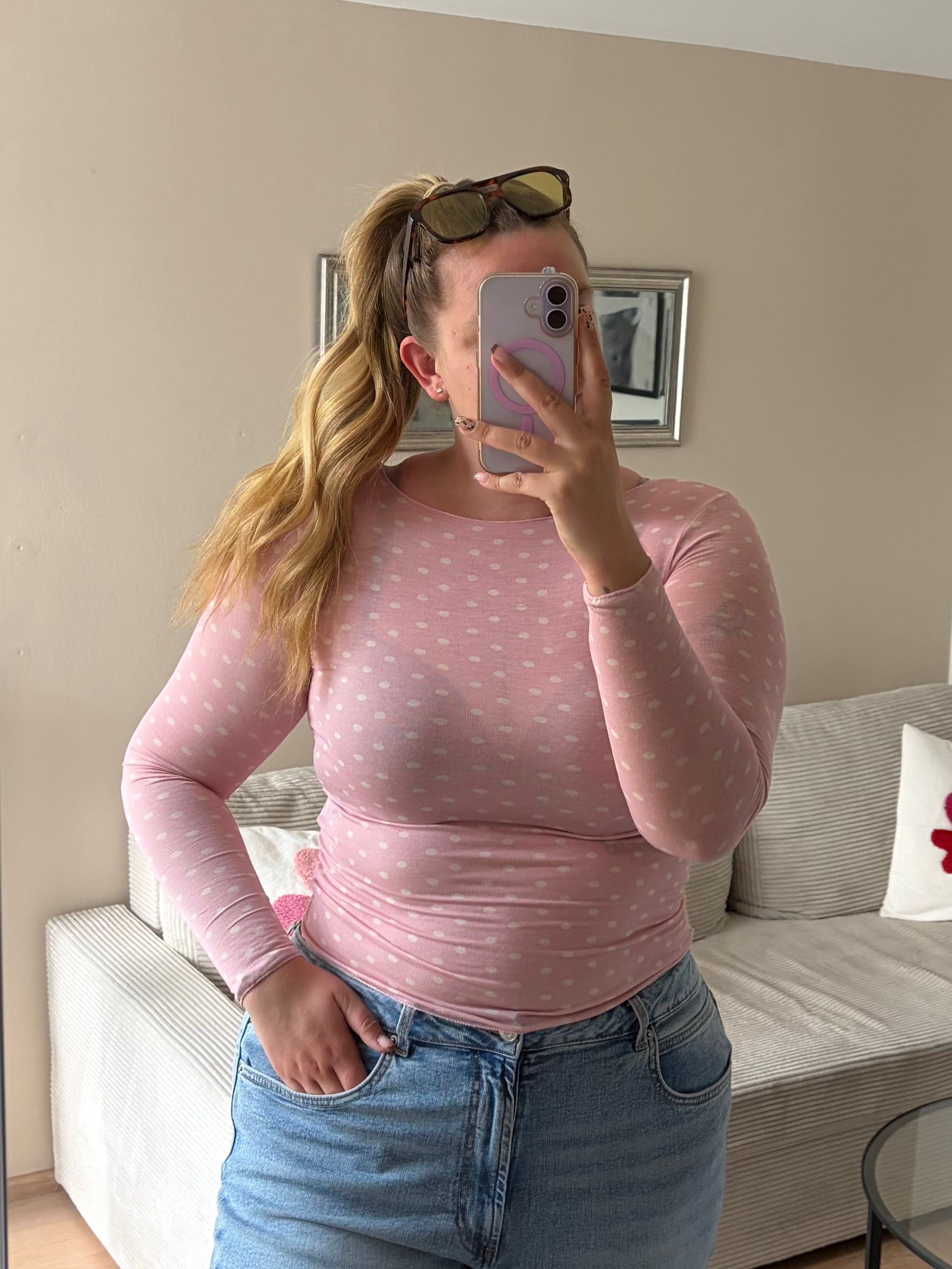 Kashmir Longsleeve Polka Dot rosa