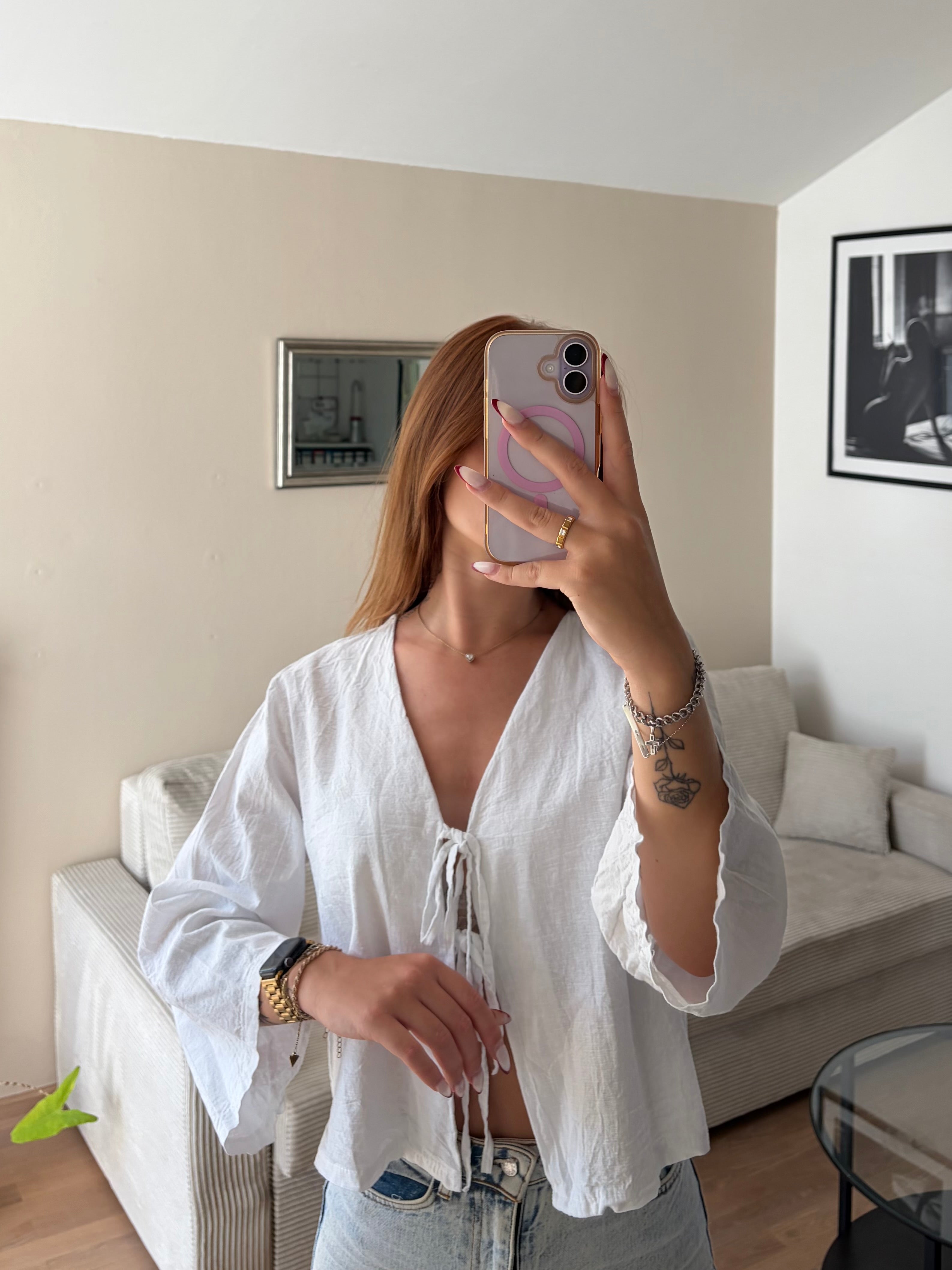 Leinen Bluse