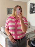 Häkel Cardigan Stripe