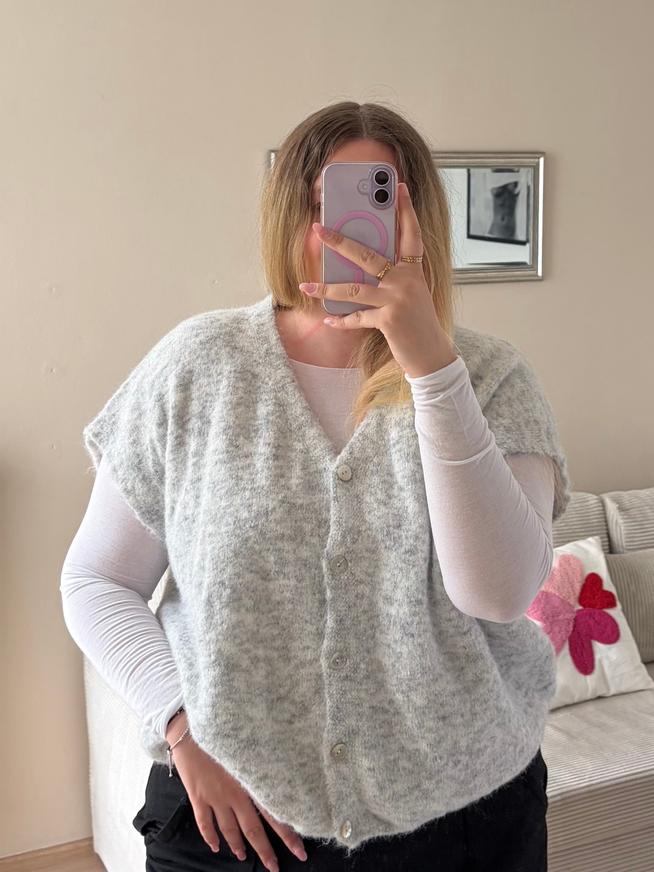 Weste 'Cozy' grau