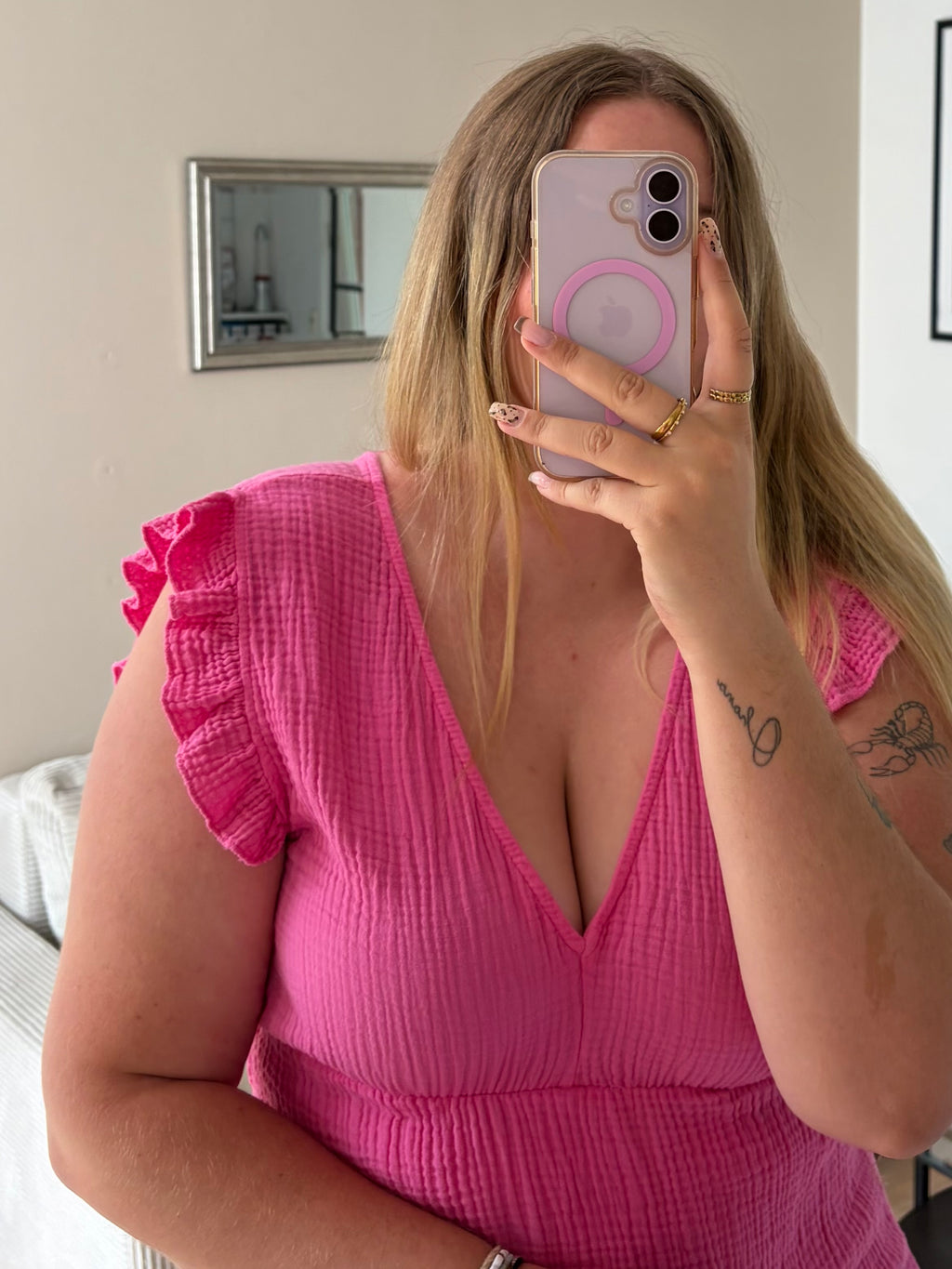 Musselin Kleid Pink