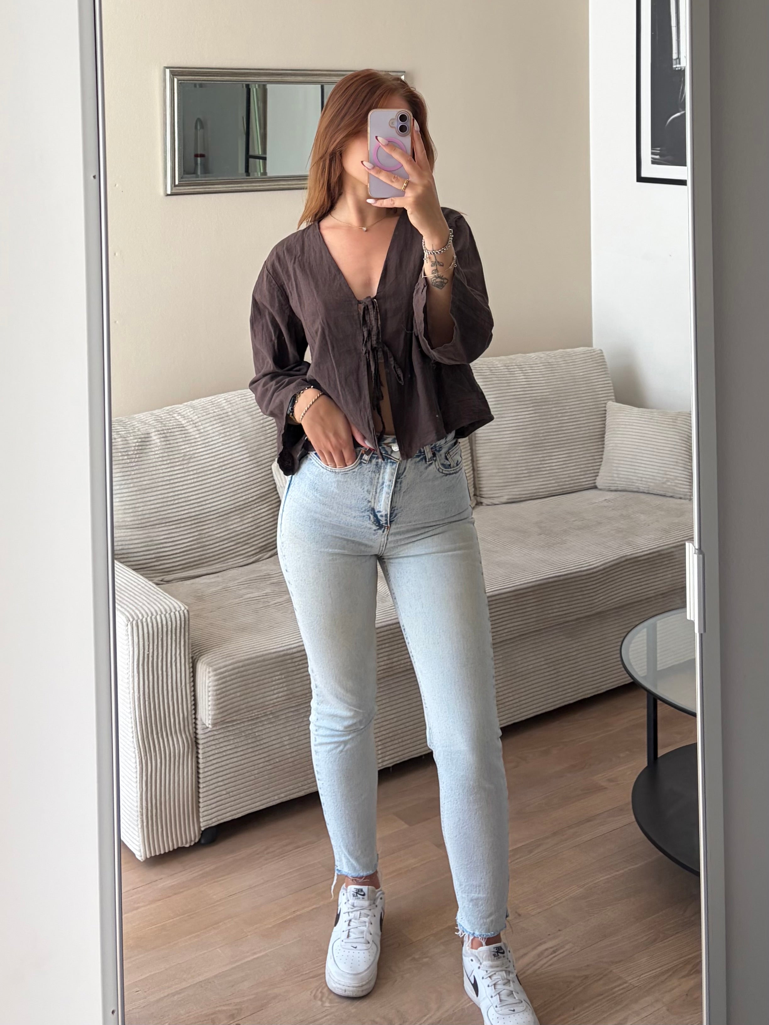 Leinen Bluse