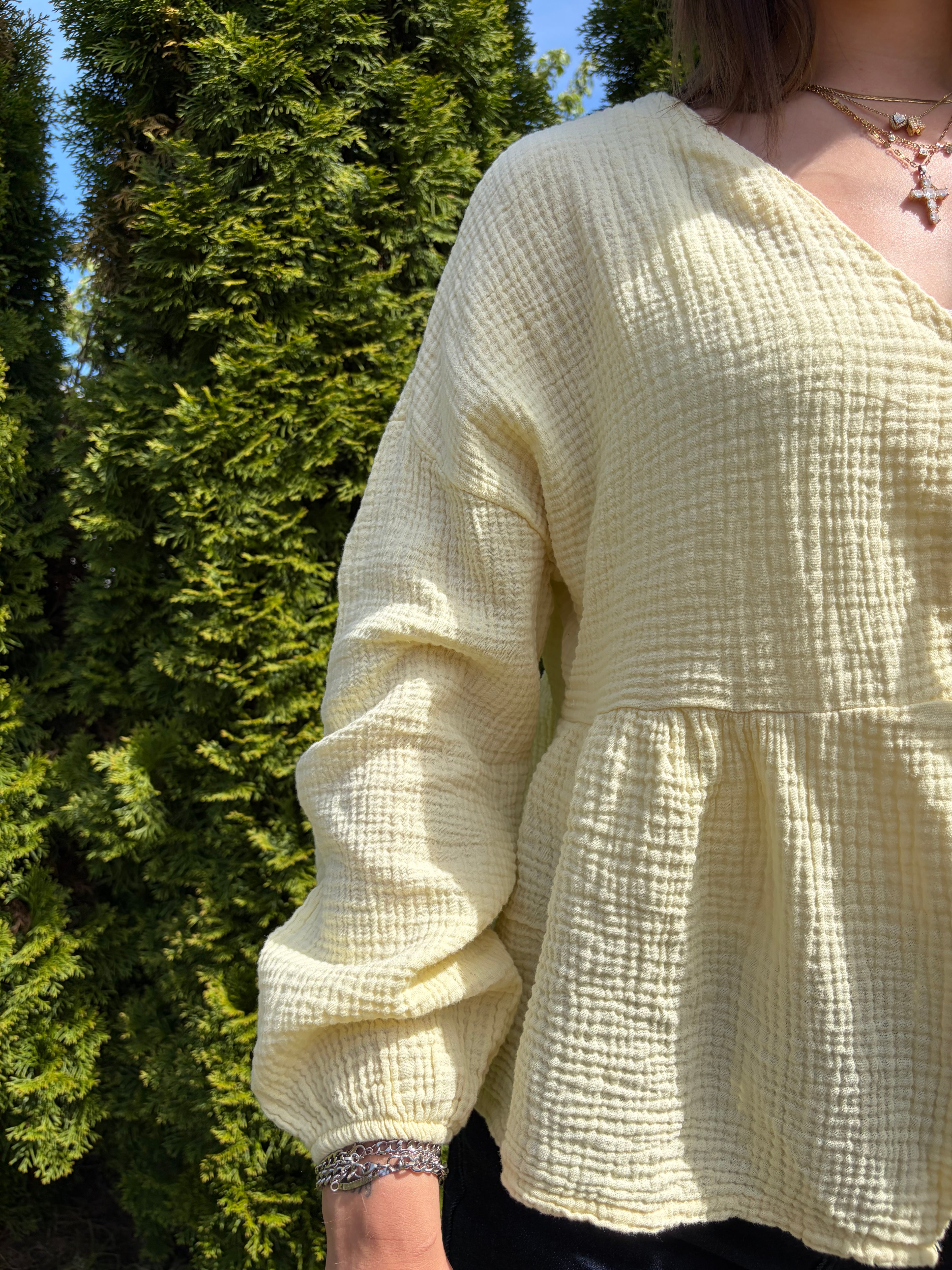 Musselin Bluse 'Butter'