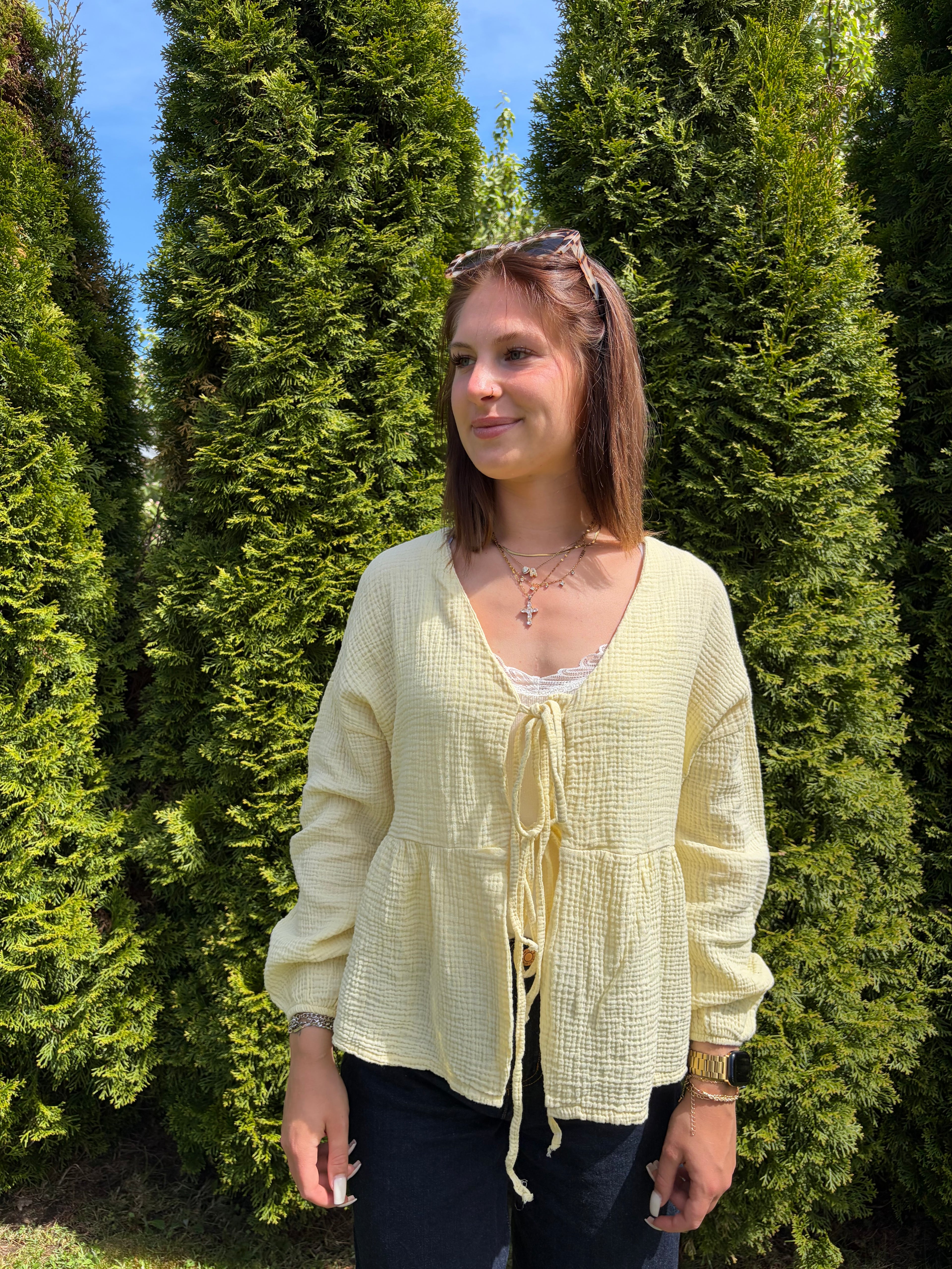 Musselin Bluse 'Butter'