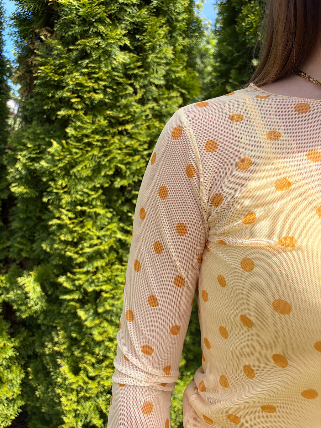 Mesh Oberteil 'Polka-Dot'