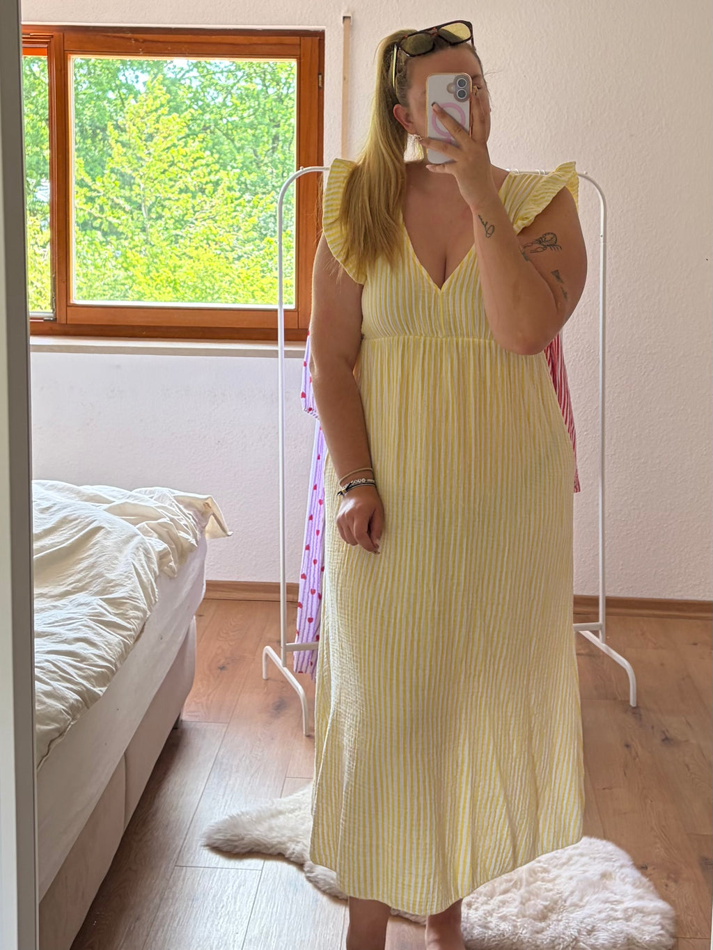 Musselin Kleid Stripe