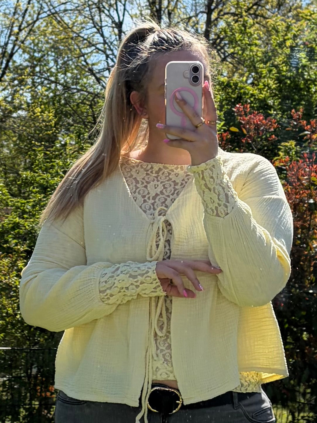 Musselin Bluse 'Butter'