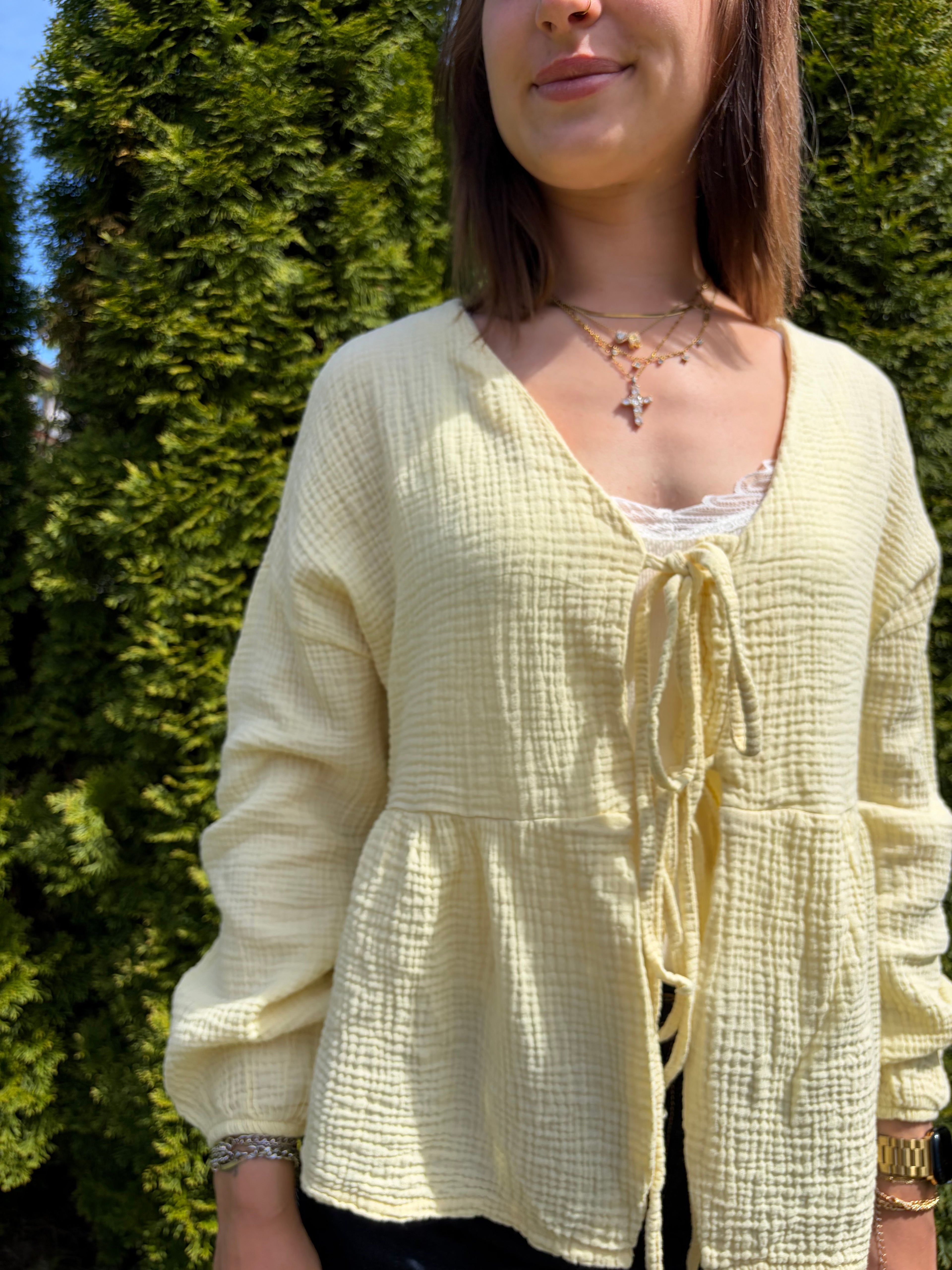 Musselin Bluse 'Butter'