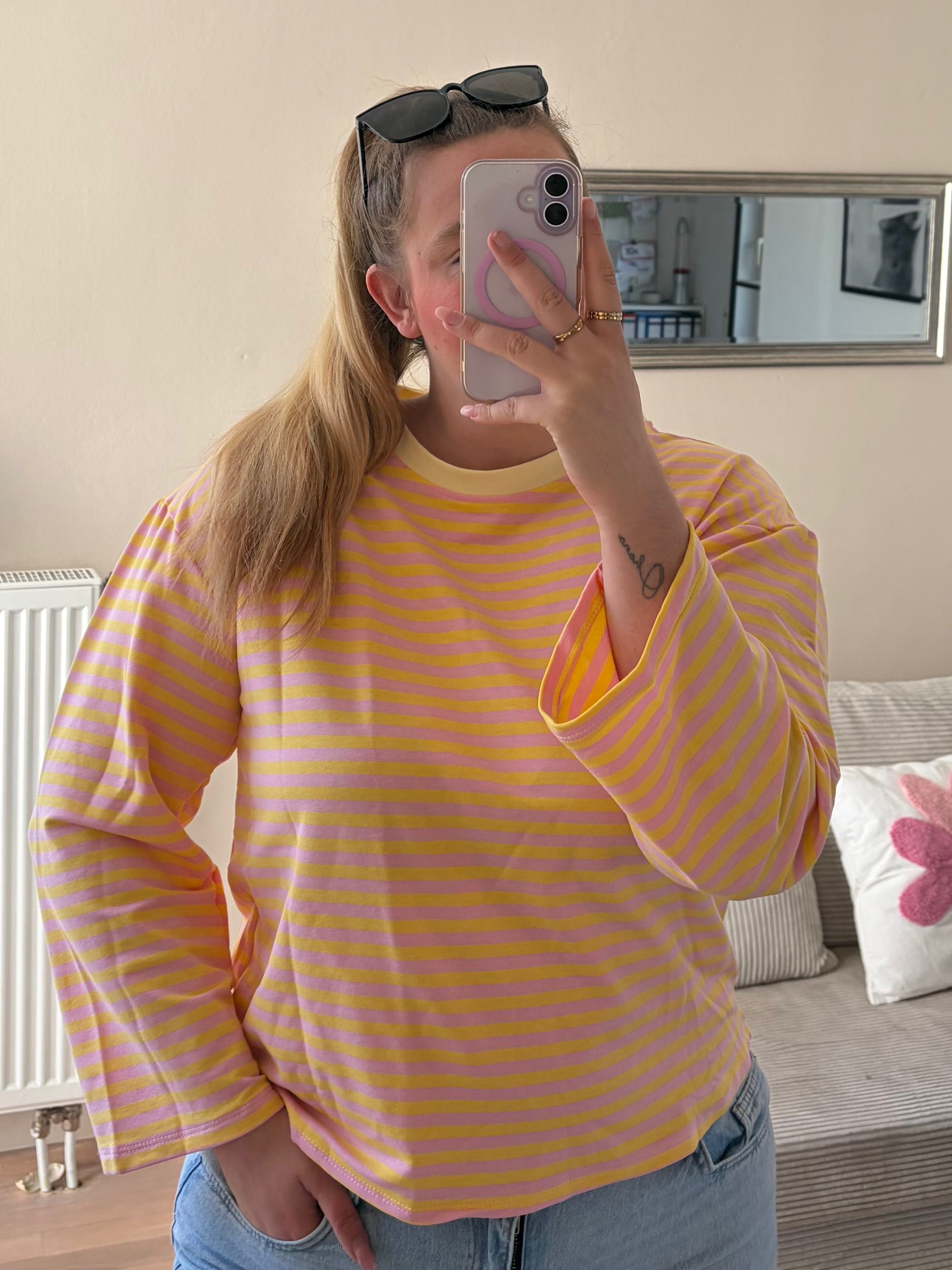 Longsleeve 'Stripe' Gelb