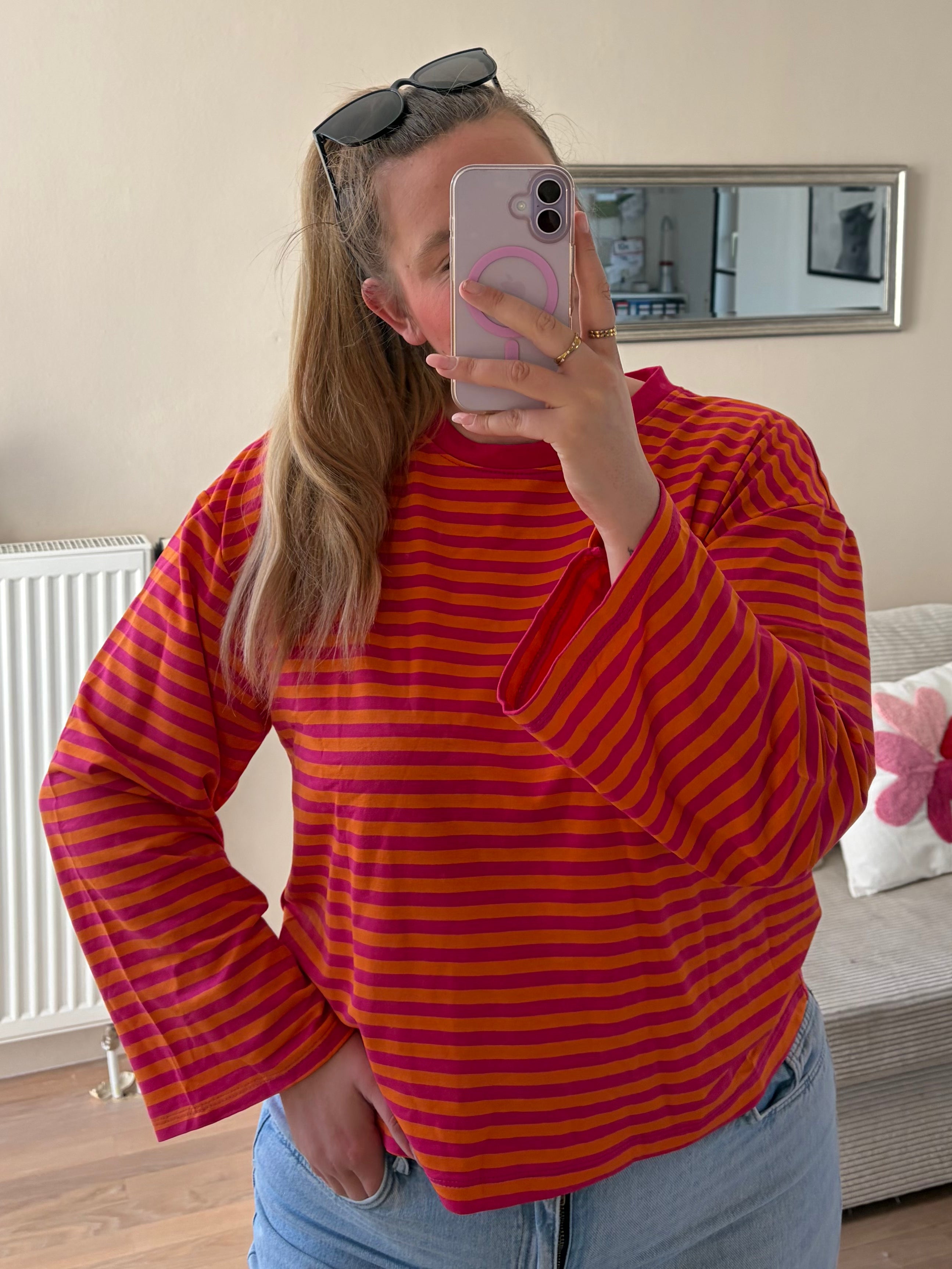 Longsleeve 'Stripe' Orange