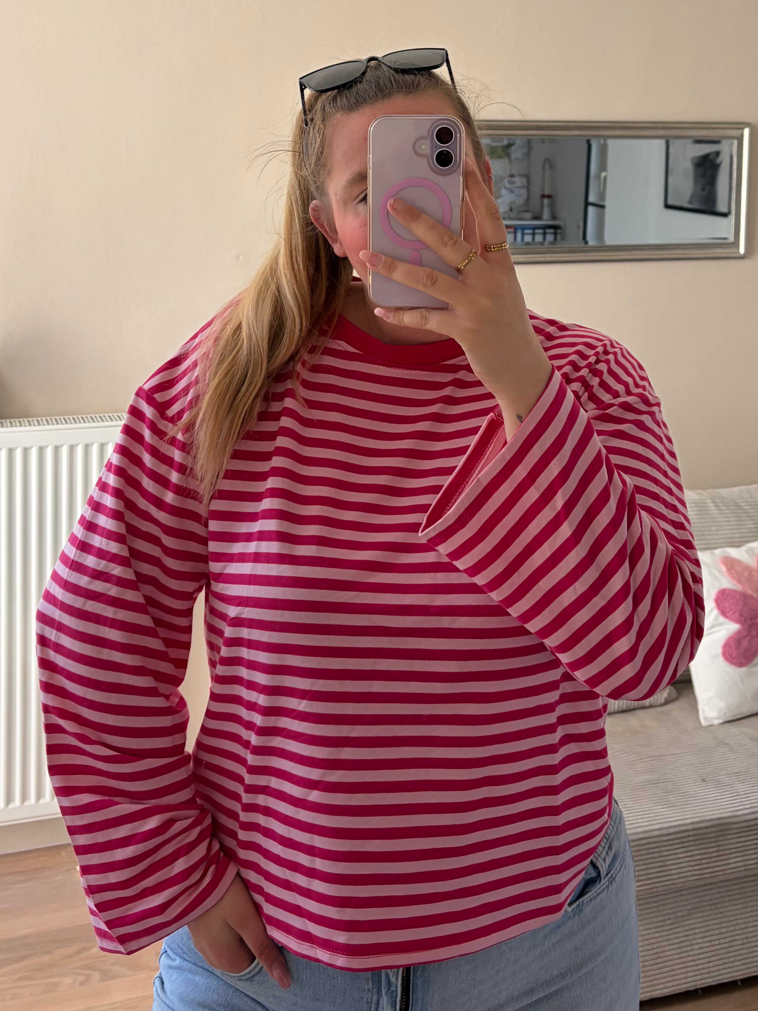 Longsleeve 'Stripe' Pink